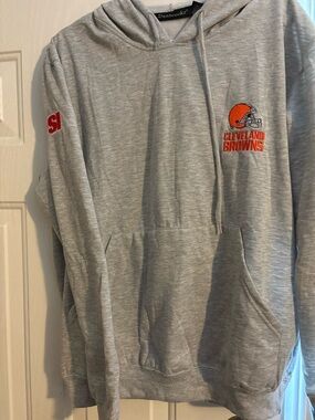 Dunbrooke Gray Cleveland Browns Hoodie with Orange Logo